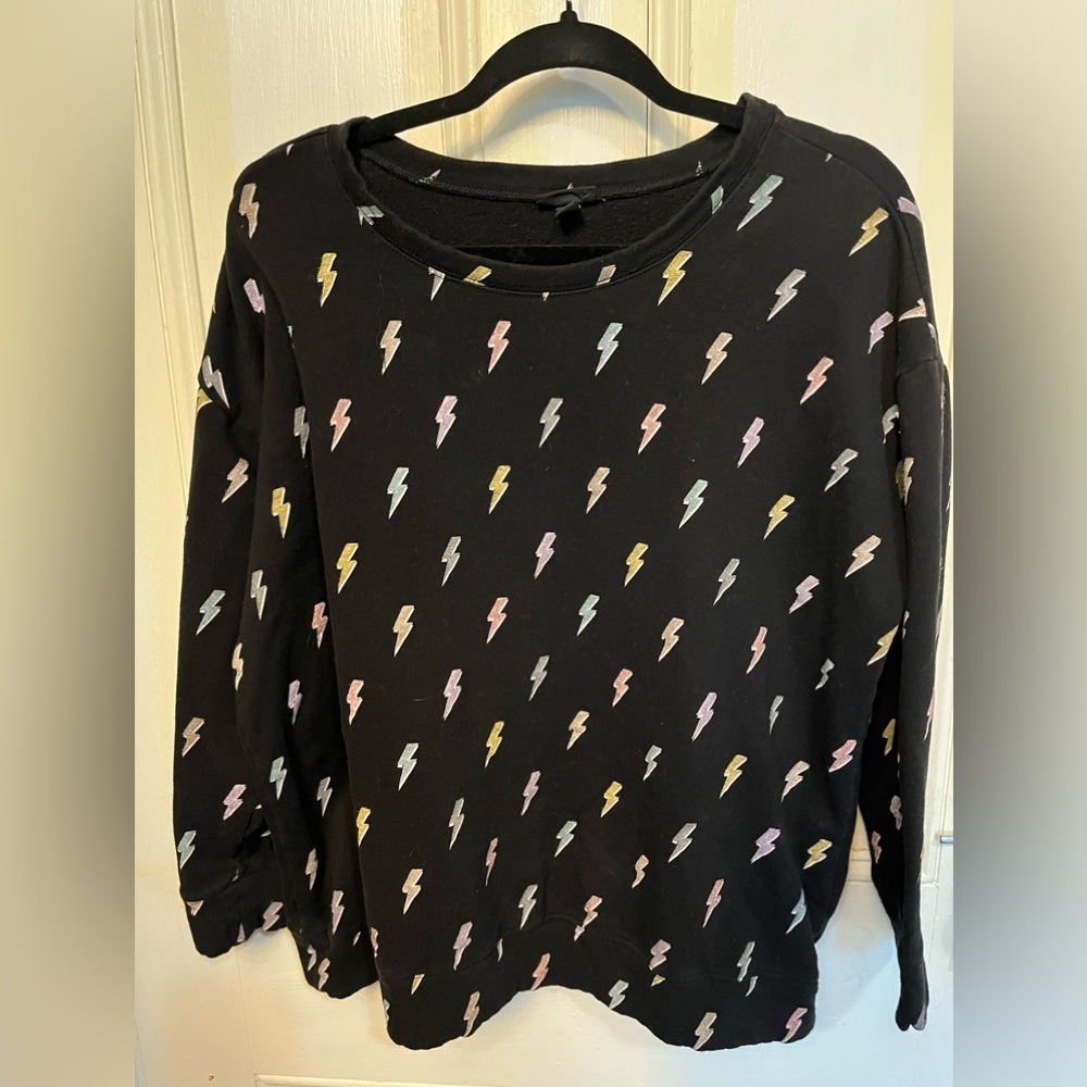 Torrid Long Sleeve Scoop Neck Lightning Bolt Sweater Size 0X